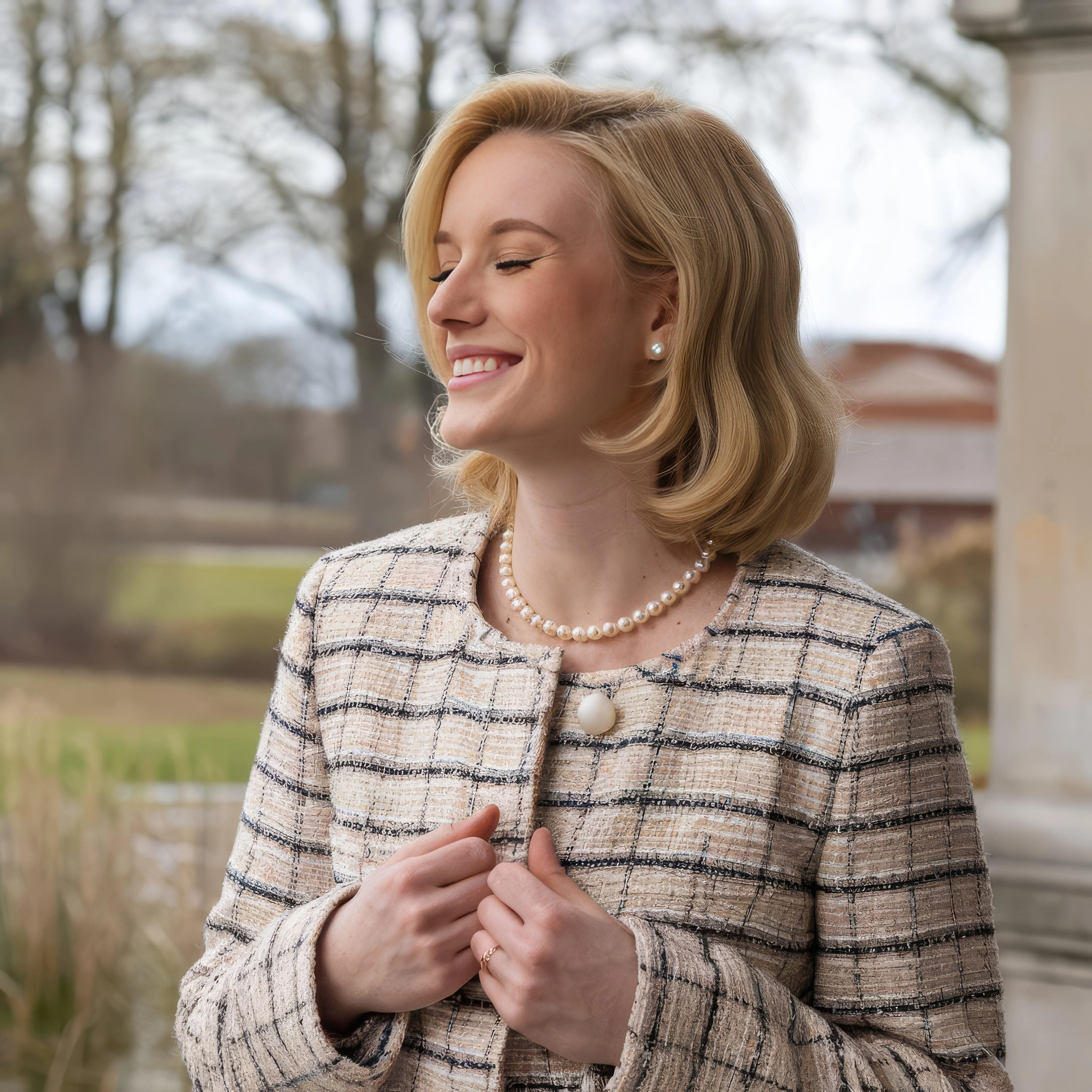 Satisfied female client of The ADU Guy LA enjoying outdoor space after ADU construction in Los Angeles